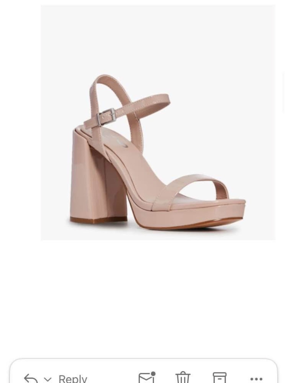 Women's Nude Block Heel Sandal with Ankle Strap